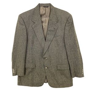 DILLARDS RACQUET CLUB Brown Tweed Wool Coat Suit Jacket Business
